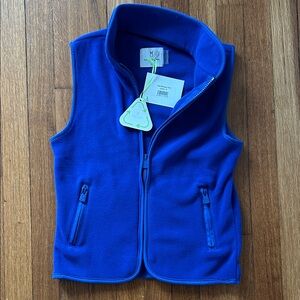 Dudley Stephens Kids Cobalt Blue Fleece Vest with Zipper Pockets